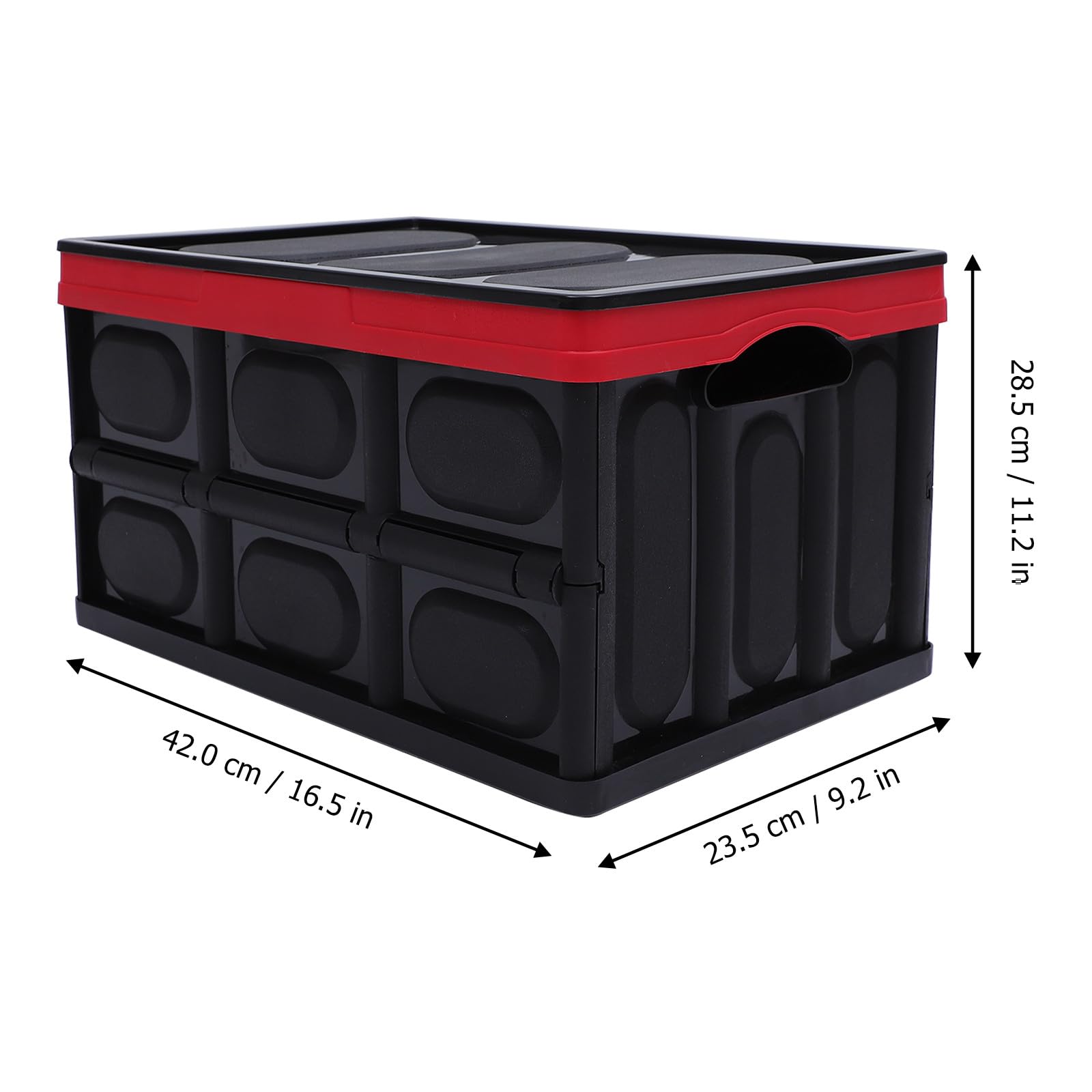 Organizzatore Bagagliaio Auto Pieghevole 30l, Contenitore Portaoggetti Resistente Custodia Plastica, Scatola Pratica per Riporre e Ordinare in Casa e Auto