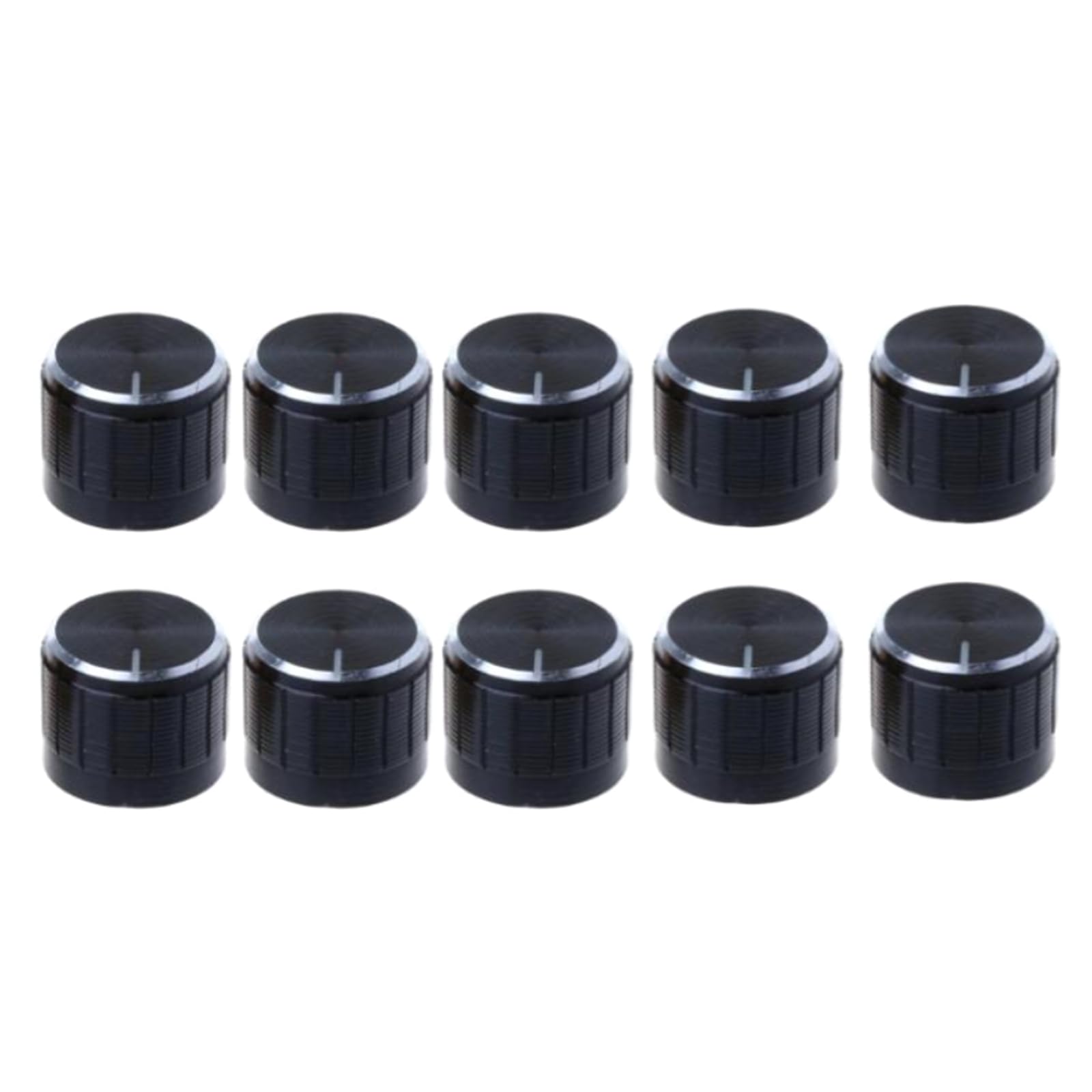 QIEIEI 10Pcs Aluminum Alloy Potentiometer Control Knob Guitar Volumes Control Knob 6Mm Shaft Hole Amplifier Knob Easy to Instal