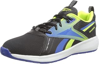 Reebok Baby Boys Durable XT Sneakers, Core Black/Vector Blue/Acid Yellow, 3 UK Child