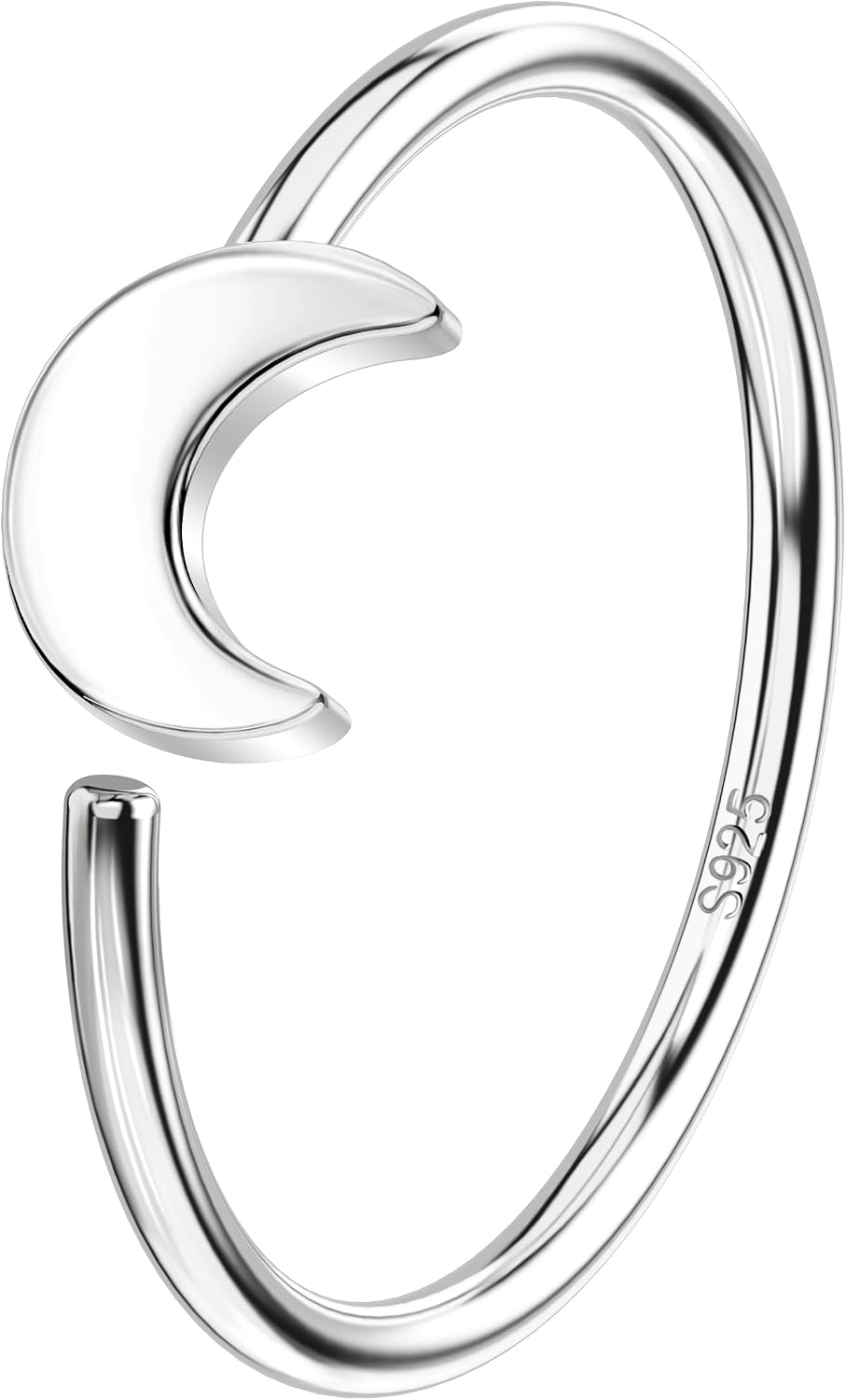 Jewseen 925 Sterling Silver Nose Rings for Women 20G Nose Piercing Moon Nose Rings Hoop Sterling Silver Nose Piercing Jewelry for Women
