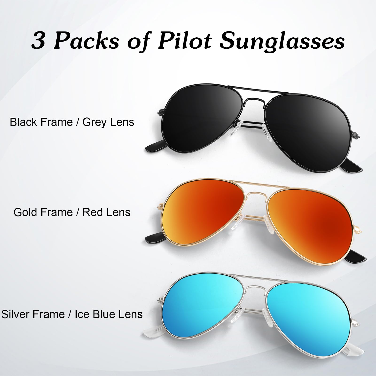 Gafas de sol Pilot para hombre y mujer, marco de metal ligero, polarizadas, protección UV400