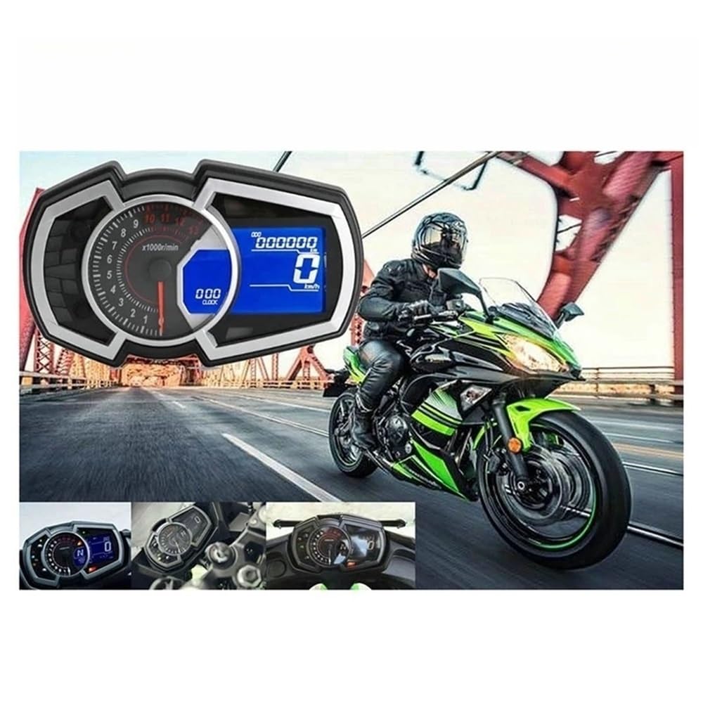 odómetro Velocímetro de motocicleta, odómetro, indicador combustible, 13000RPM, Universal para 1, 2, 4 cilindros, accesorios instrumentos LCD para 650