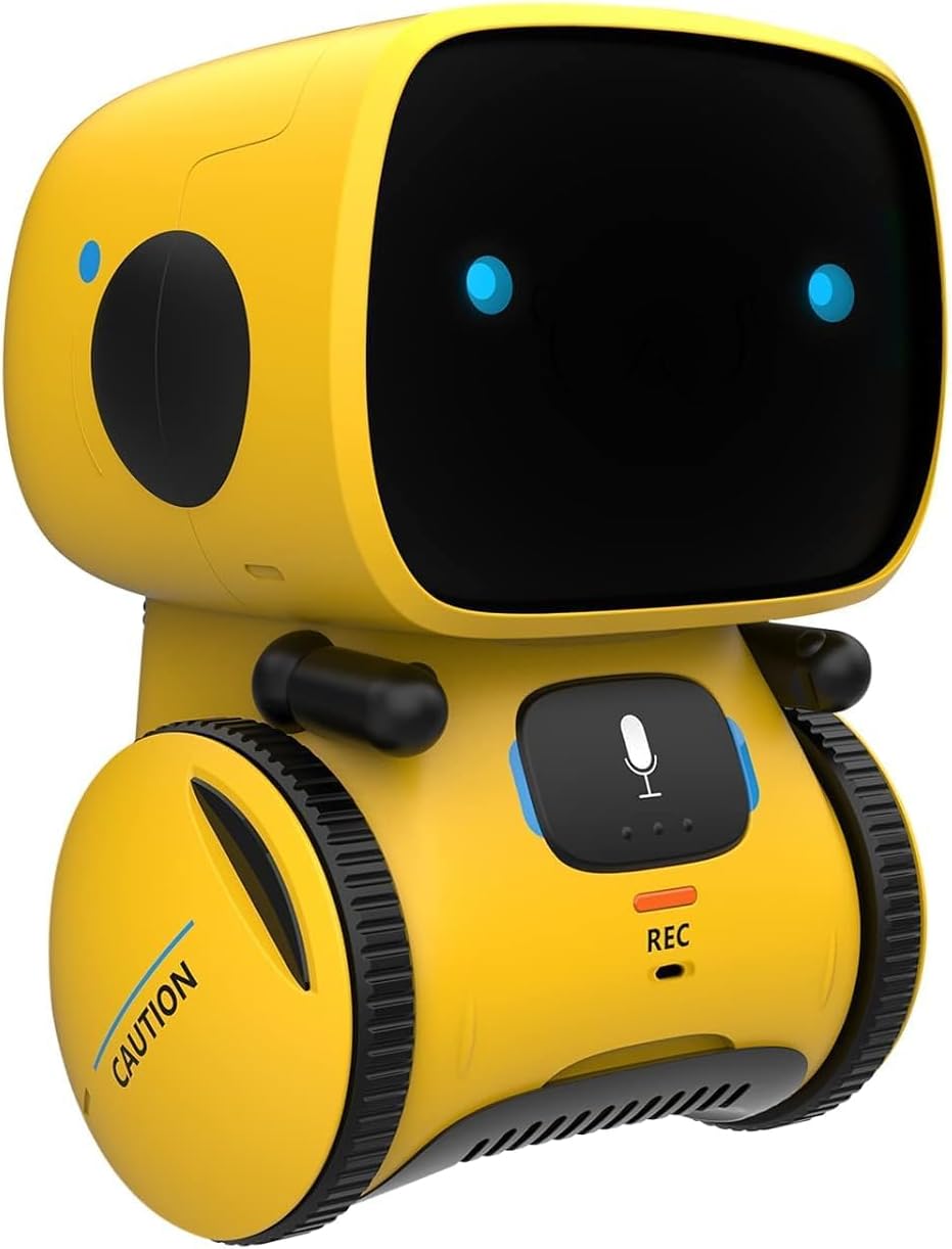 Smart Talking Robot for Kids - Voice Controlled and Touch Sensor with Singing, Dancing, and Repeating Features - Intelligent Partner and Teacher, Age 2+