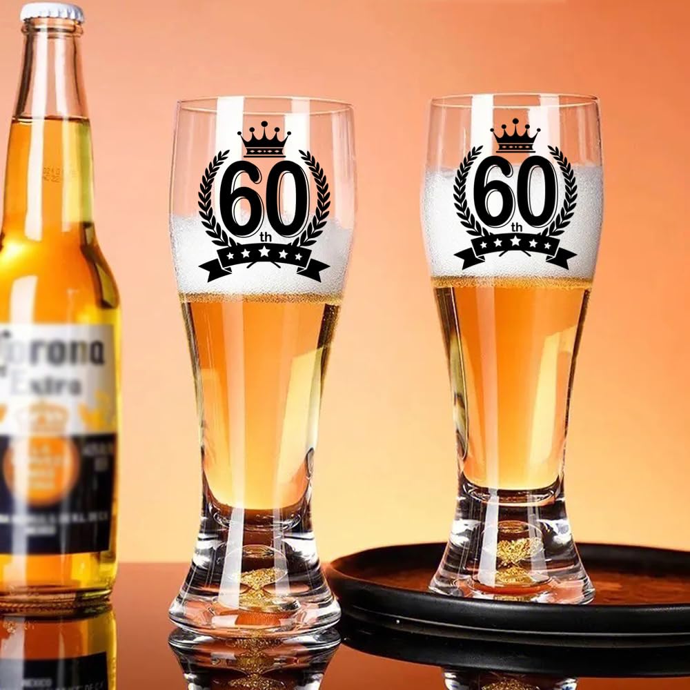 Boccale Da Birra 60° Compleanno 0,5 L Con Portachiavi Apribottiglie – Regalo Divertente Per Uomo E Donna