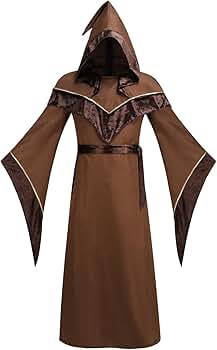 Amavel Secret Wizard マント Amazon.com: LILLIWEEN Adult Wizard Robe Men Sorcerer Costume