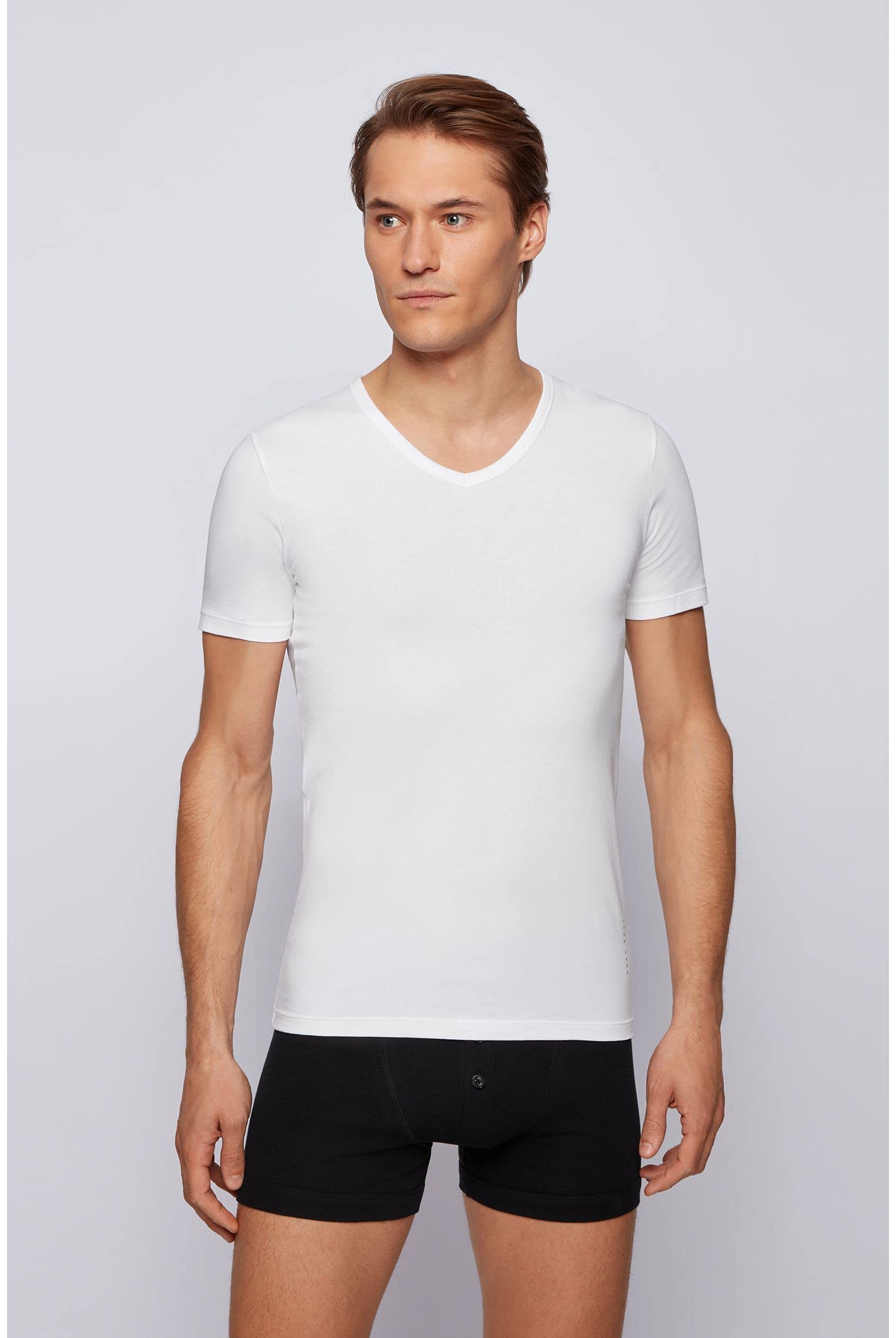 BOSS Herren T-Shirt Vn 2p Co/EL T-Shirt (2er Pack)
