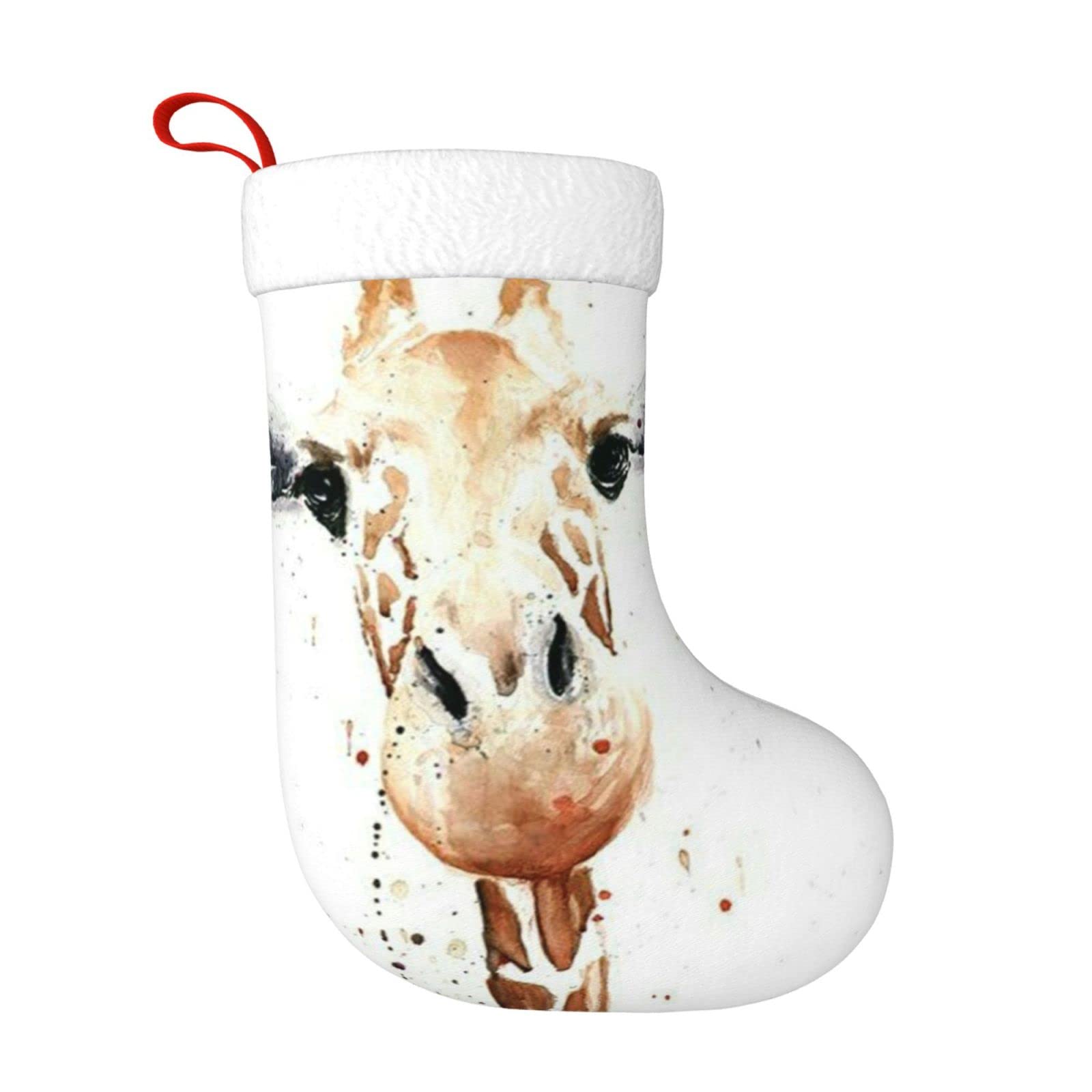 FADUNI Clever Giraffe Christmas Stockings Xmas Fireplace Hanging Stockings Decoration Stockings For Christmas Decoration