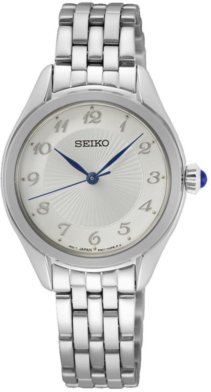 Seiko Damen-Uhr Quarz Edelstahl mit Lederband