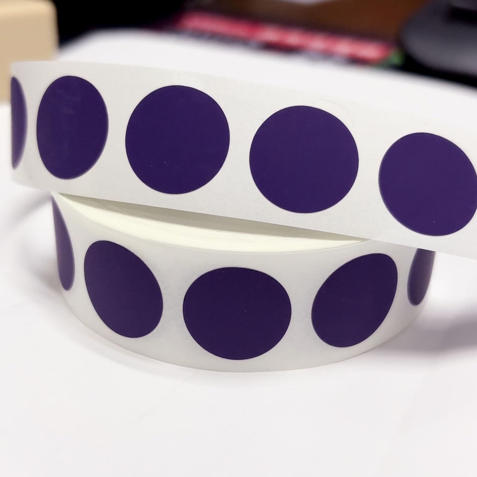 Adesivi antigraffio 1000 pezzi Etichetta adesiva di sicurezza 16mm*16mm viola rotondo for fai da te