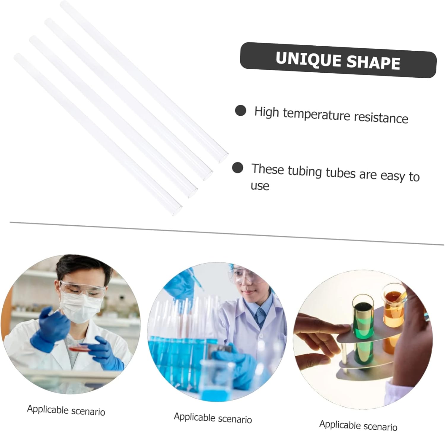 Gatuida 8pcs Pvc Hard Tubes Rigid Transparent Craft Tubing for Projects Impact-resistant Pvc Round Pipes for Indoor and Outdoor Use Outer Inner