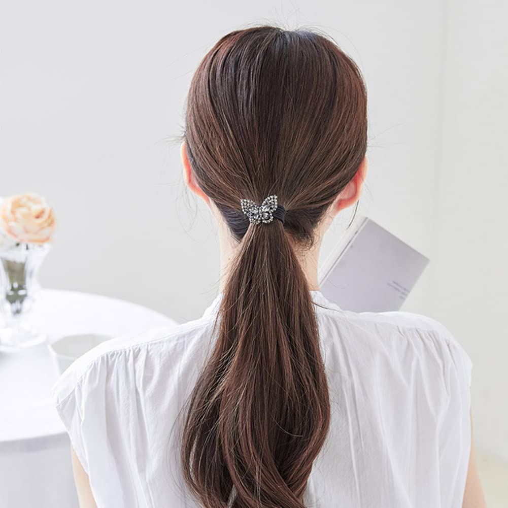 Amazon.com : Xiwstar 2Pcs Crystal Rhinestone Butterfly Hair  display picture 2