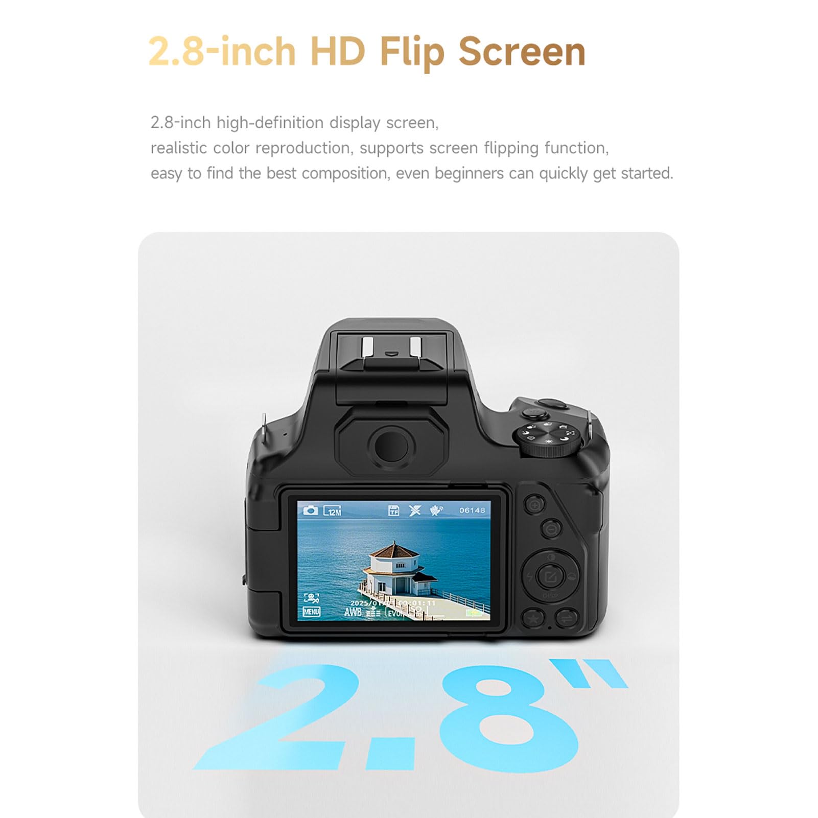 Fotocamera DSLR, Obiettivo Zoom 4K AF 28X da 68 MP