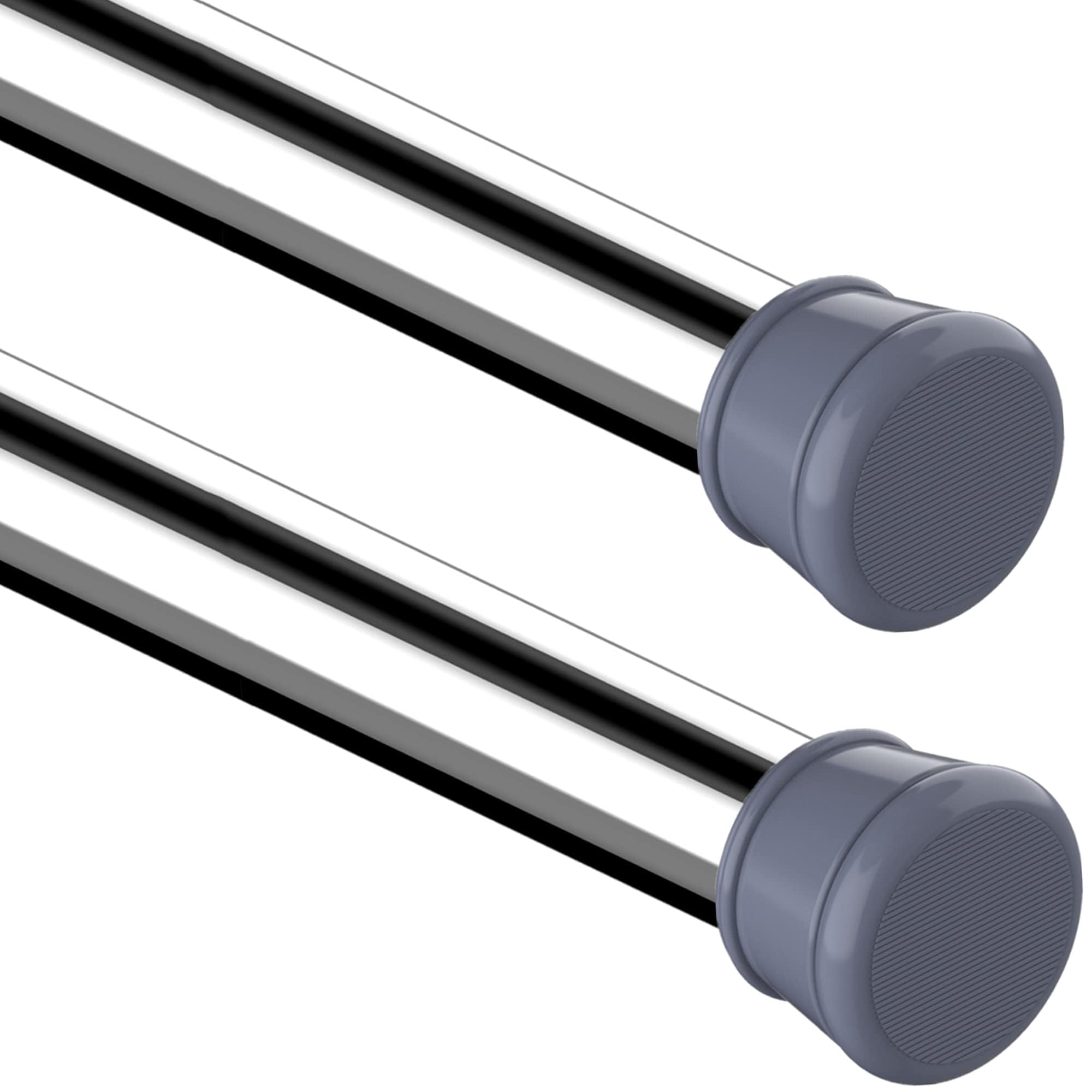 1PC Tension Rod No Drill Shower Curtain Pole Extendable Curtain Poles Shower Curtain Rail for Bathroom, Window, Door, Wardrobe, 83-160CM/32.68-62.99Inch(Diameter:25mm) White — view 14