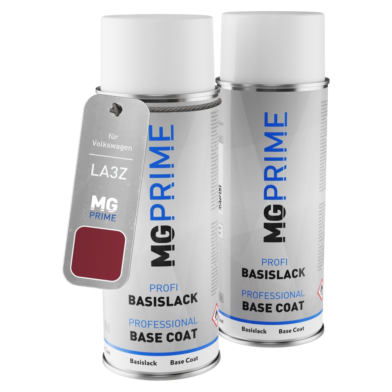 MG PRIME Car paint Spray cans for Volkswagen VW LA3Z / A3Z / L3 Rot Metallic/Red Metallic Primer base coat spray can 400ml