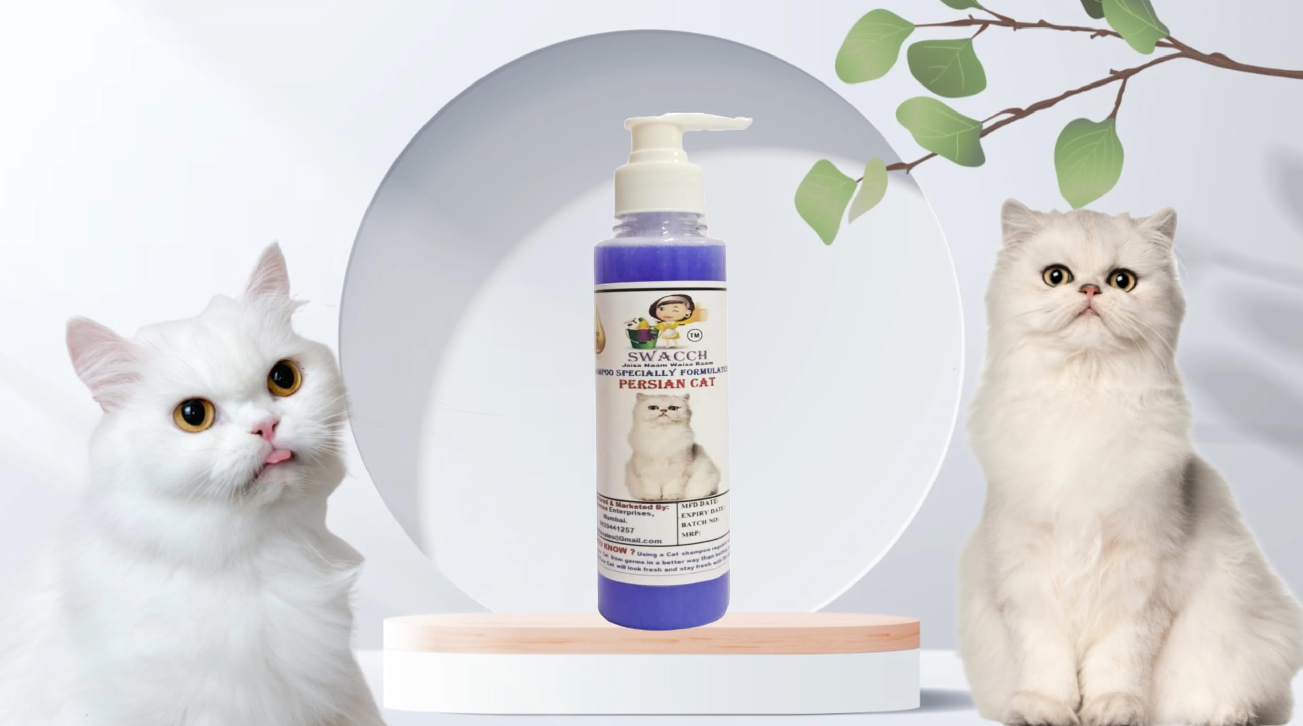 Swacch Premium Shampoo For Persian Cat (200 Milliliter) Lavender (B0CZZWRW76) Amazon Price History, Amazon Price Tracker