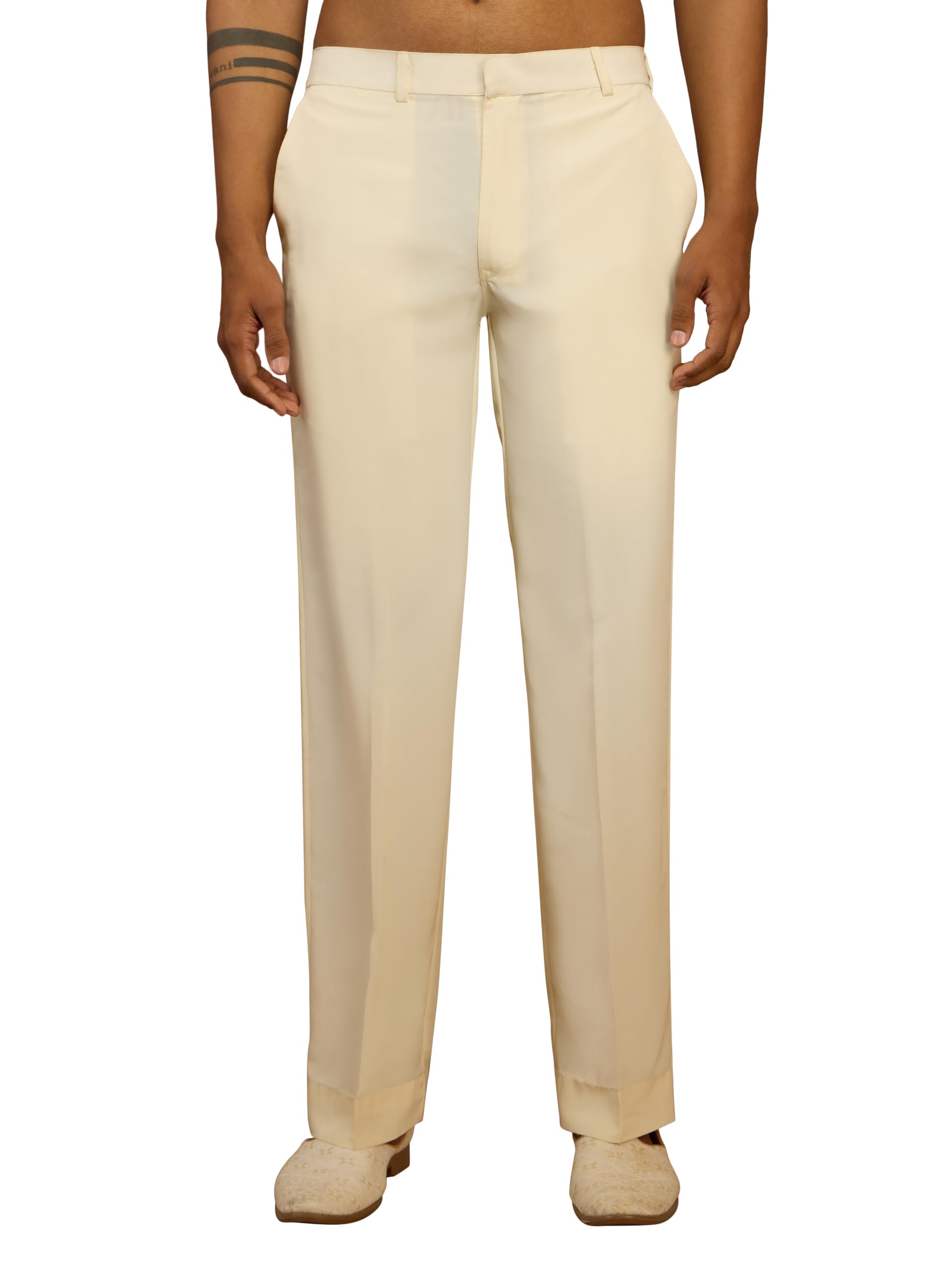 vastramay Men's Solid Silk Blend Straight Pant | Wedding & Festive Outfit-picture-16