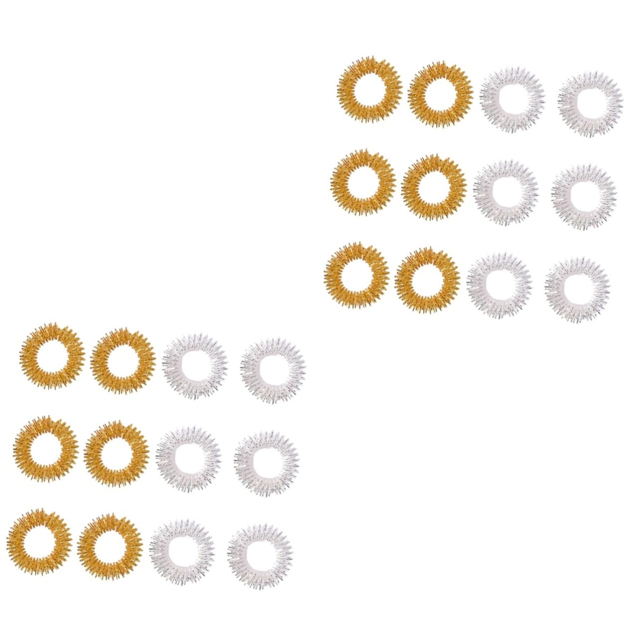 BCOATH 2sets Hand Massage Ring Acupressure Finger Rings for Concentration Sensory Toys for Teens 20pcs*2