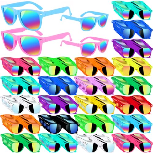 120 Pcs Kids Sunglasses Bulk Party Favors,Neon Party Sunglasses for Boys Girls, Summer Pool Beach Party Favors Supplies,Gift for Birthday Party and Outdoor Activity Age 3-8