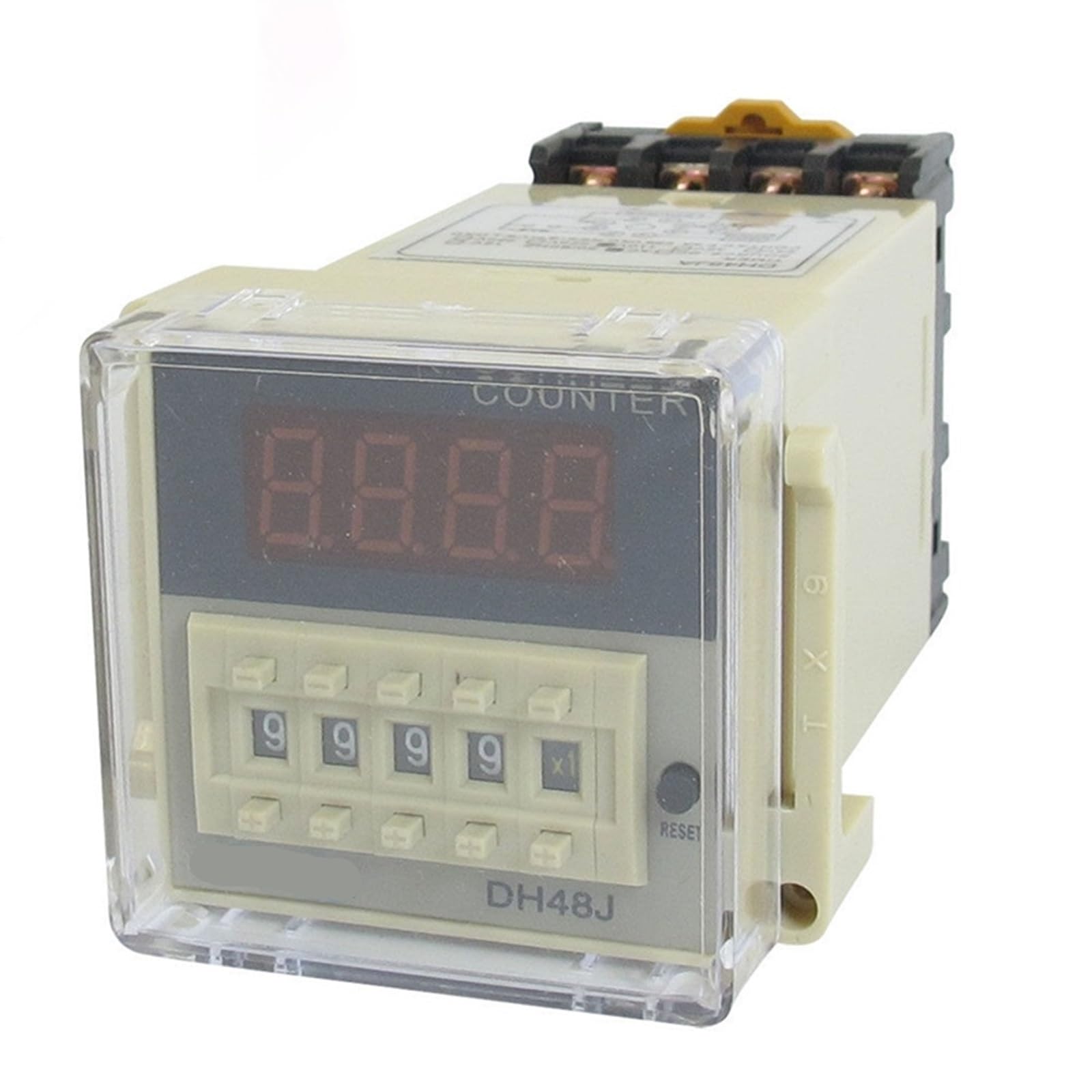 Relé contador digital DH48J-8A AC 220V programable con pantalla de 8 pines 2