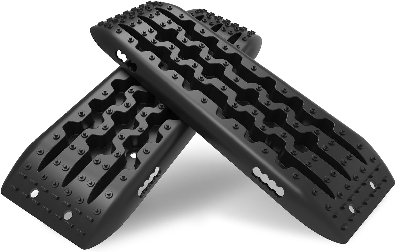 Traction Boards Off-Road Recovery Boards Tire Ladder 4WD Traction Mats for Truck, Mud, Snow, Sand (Black, Slim)