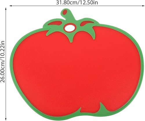 Miniatura 6 de Kichvoe Tabla de cortar en forma de tomate Tabla de cortar alimentos de cocina de plástico Tabla de cortar fruta creativa Estera de cocina para