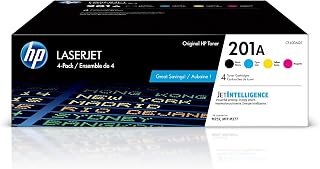 HP 201A Black, Cyan, Magenta, Yellow Toner Cartridges Printers (4-Pack) | Works with Color LaserJet Pro M252; Color LaserJet Pro MFP M277 Series | CF400AQ1