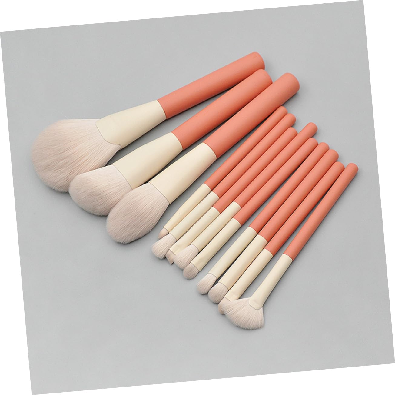 FRCOLOR 2sets Pennelli Per Trucco Con Manico Professionale Per Viso Ombretti Fard e Illuminante Accessorio Per Principianti e Makeup Artist