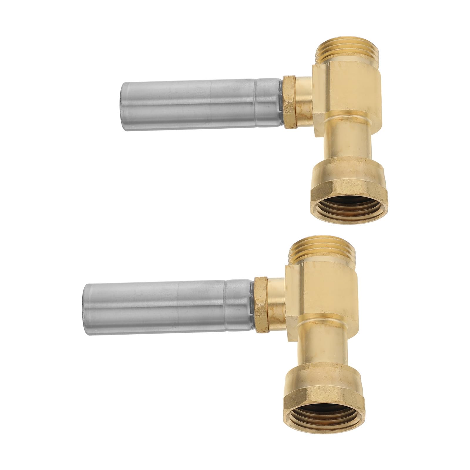 Yardwe 2 Pezzi Soppressore di Colpo D'acqua da 3/4 Pollici in Ottone e Acciaio Inossidabile per Lavatrice, Resistente alla Corrosione, Riduzione Rumore per Tubature Bagno e Giardino