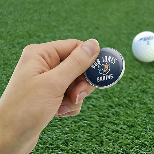 Miniatura 2 de Bob Jones University Bruins Logo Golfing Premium Metal Golf Ball Marker
