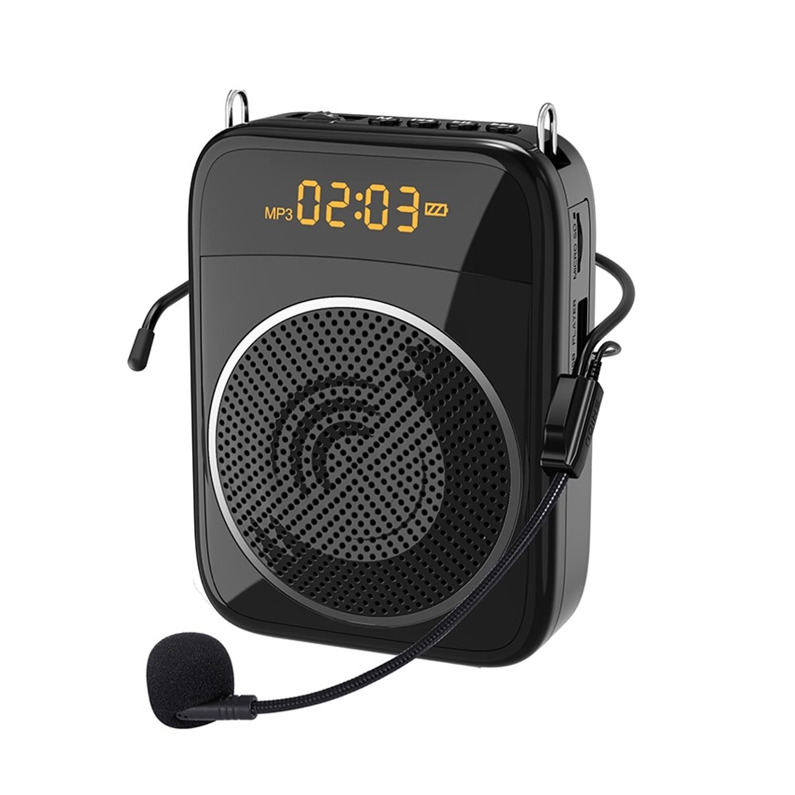 Amplificador de voz con micrófono Amplificador De Voz Portátil De 15 W, Micrófono Con Cable, Audio, Altavoz Compatible Con Bluetooth, Guía For Profesores E Instructores Batería de larga duración, lige