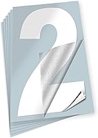 Vista 12 de iSYFIX - Calcomanías de vinilo blancas con número 0 (cero) - Juego de 6 unidades de 1.5 pulgadas autoadhesivas - Decalcomanías premium troqueladas