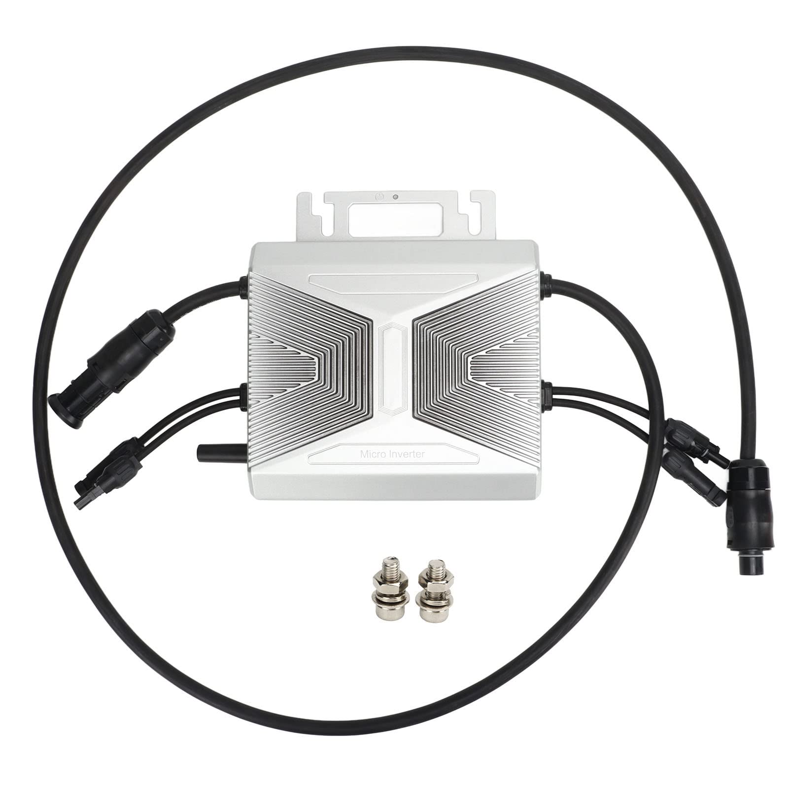Cocoarm Mikro-Wechselrichter, Solar-Wechselrichter aus Aluminiumlegierung, 600 W, 230 V, WiFi, IP67, Wasserdichter MPPT-Gitterbinder Für PV-Stromerzeugungssystem, Hausdach, Verwendung bei 14 Bis 149