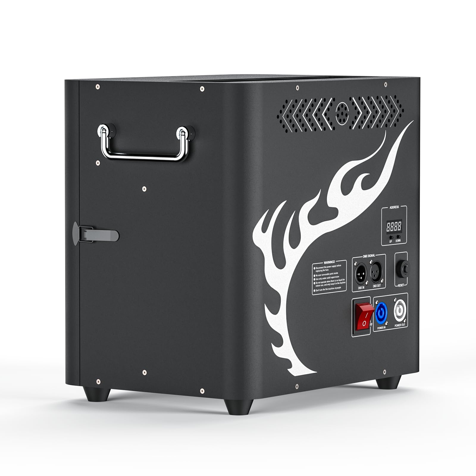 Lanciafiamme, 300 W, proiettore a fiamma Triple Head con accensione a impulsi, controller DMX512, DJ Jet Flame Machine per Natale, Halloween, feste ed eventi sportivi