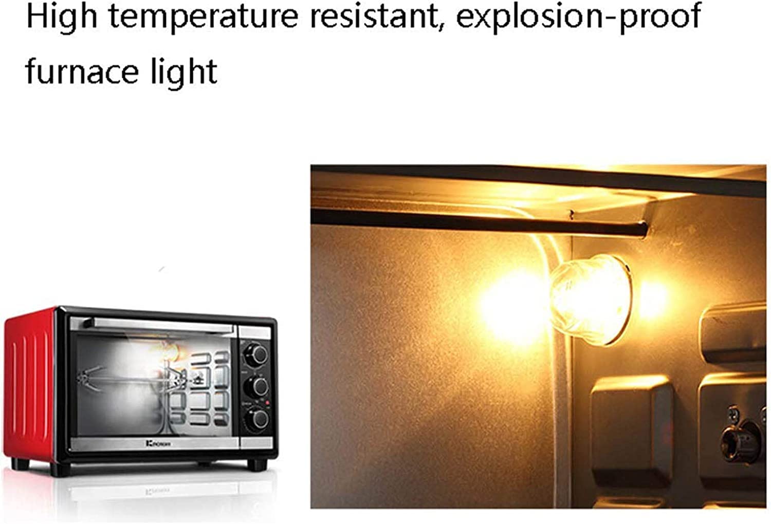 30L Forno Multifunzione Convezione Controsoffitto Tostapane Controllo della Temperatura Regolabile Famiglia Cuocere alla Griglia Toast E Pizza Padella (Color : Red)