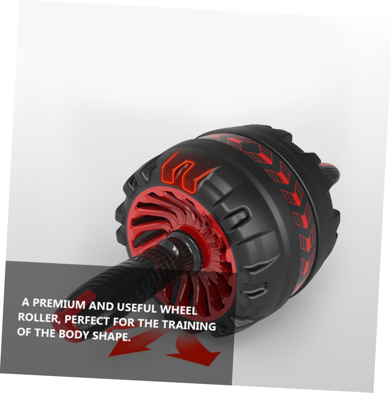 Ab Roller Wheel for Abdominal Exercise with Automatic Silent Rebound, Fitness Exercise Roller with Knee Pad, Home Gym Core Workout Equipment in Dark Red