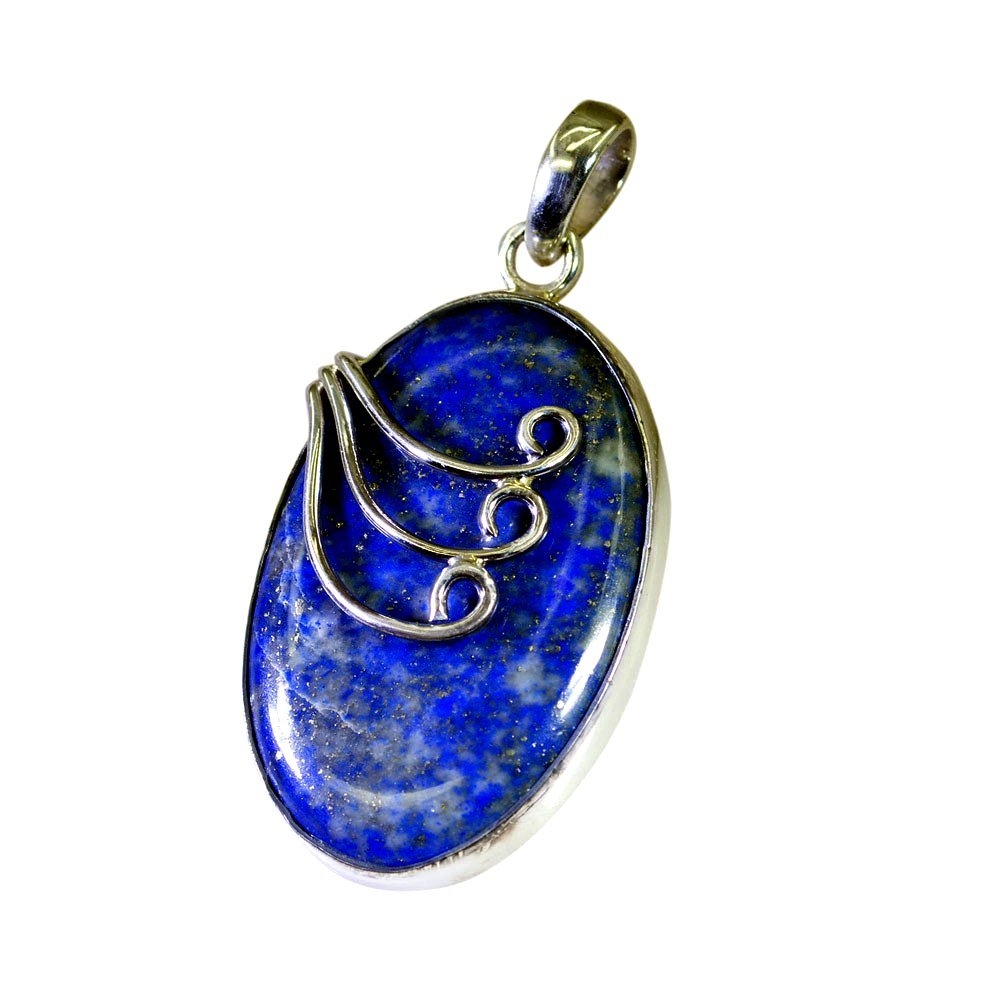 Pendentif Lapis Lazuli de Qualité Gemme en Argent Sterling 925