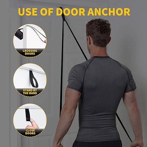 Miniatura 5 de Bandas de resistencia para entrenamiento, bandas de dominadas para hombres y mujeres, juego de bandas de resistencia gruesas y pesadas con anclaje