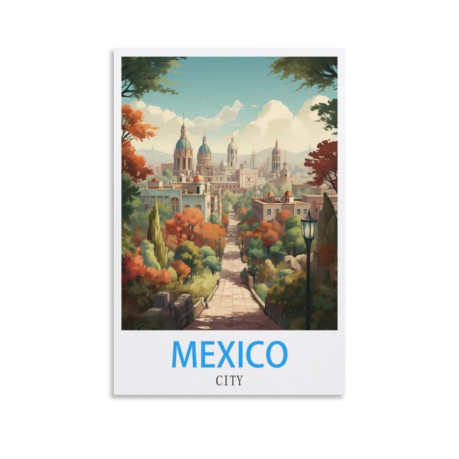 Metal Tin Sign,Mexico City,Ideal for Pub Shed Bar Office Man Cave Home Bedroom Dining Room Kitchen 30x40cm