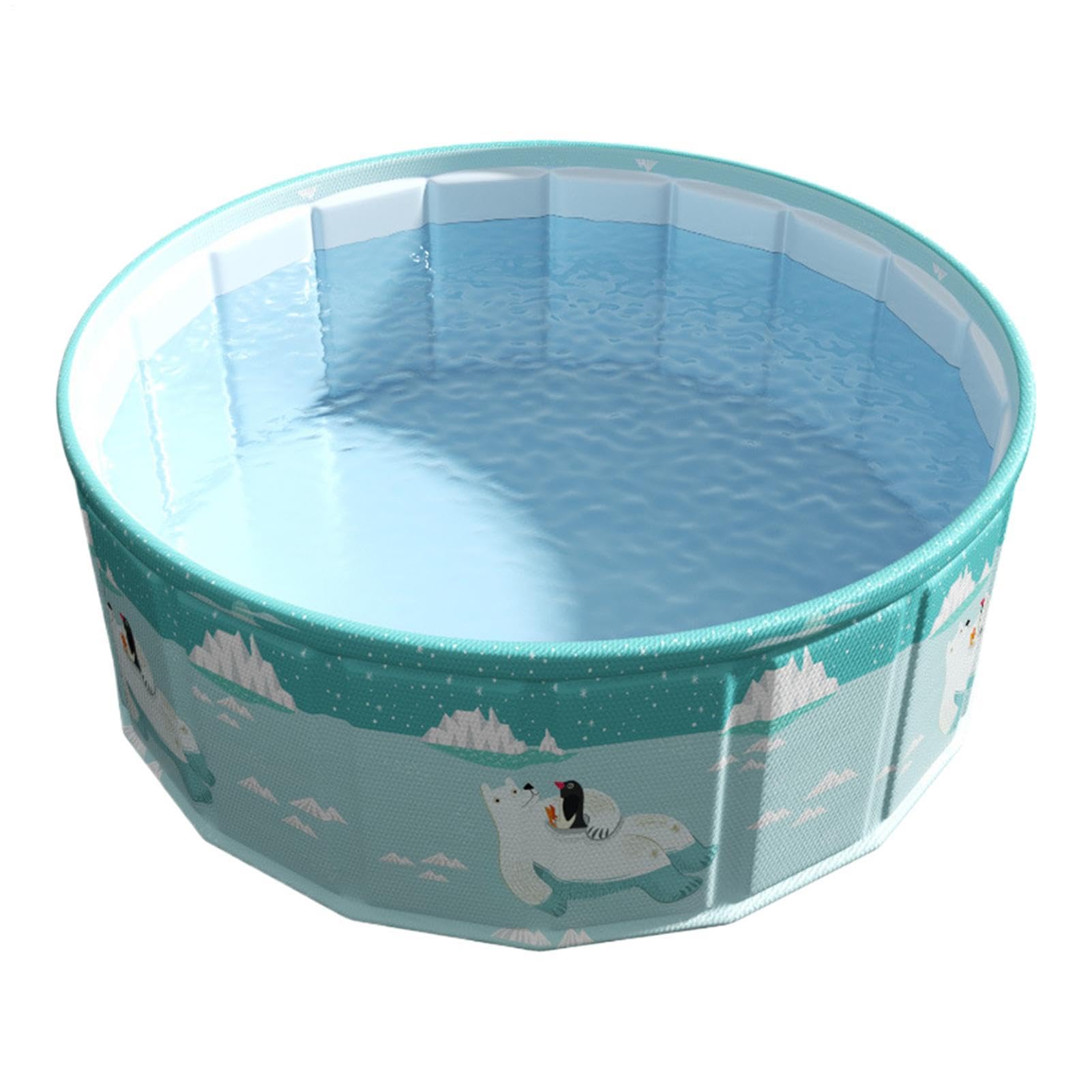 Piscina Non Gonfiabile Vasca Portatile in PVC di dimensioni 160x160x45 cm | Piscina pieghevole bambini per Bambini Animali Domestici Ragazzi Ragazze Cortile Esterno Spiaggia Interno Giardino Prato
