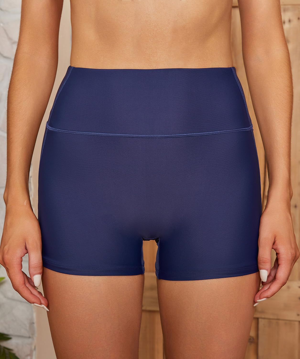 SHEKINI Maillot de bain pour femme - Short de bain - Boxer élastique - Short d'été - Maillot de bain - Maillot de bain - Sporty - Short de bain