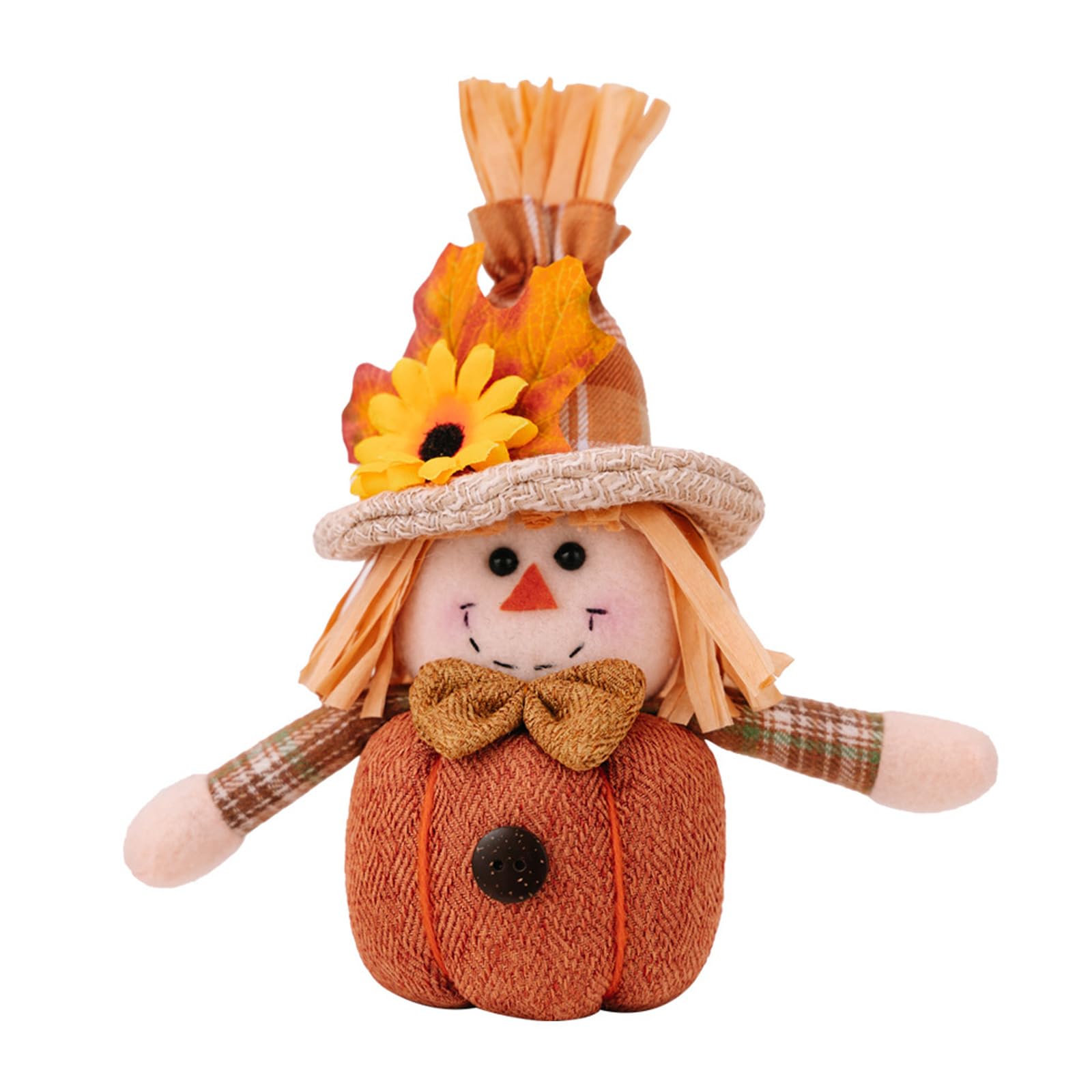 Hvrfjxi Boy Harvest Scarecrows Dolls Pendants With Flower And Leaf Thanksgiving Autumn Plush Toy Ornament For Backpacks And Keyring Fall Flower Scarecrow Dolls