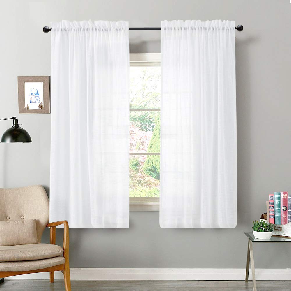 White Semi Sheer Curtains Curtains & Drapes