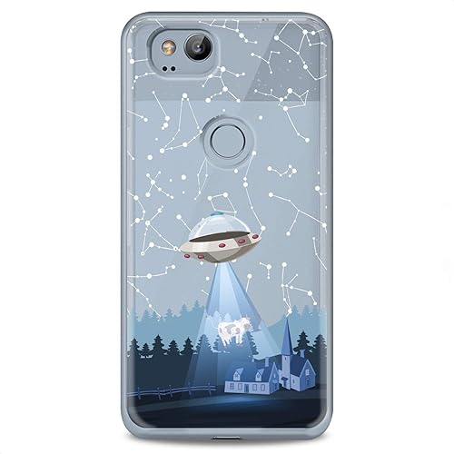 Miniatura 7 de Funda de TPU compatible con Google Pixel 8 Pro 7a 6a 5a XL 4a 5G 2 XL 3 XL 3a 4 Space Nave Alien Outer Space Soft Slim Fit vaca Clear Girls Stars