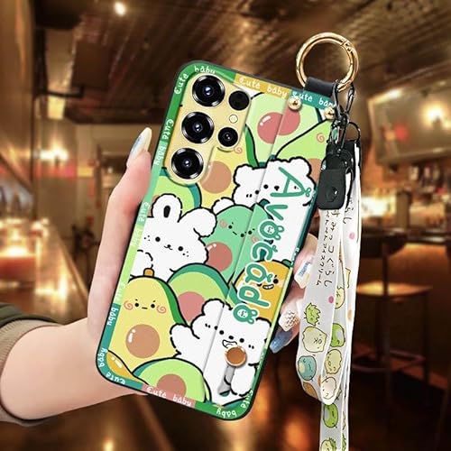 Phone Case Compatible with Oukitel C68, Protective Anti-knock Waterproof Back Cover Soft case Lanyard Phone Holder Ring Kickstan