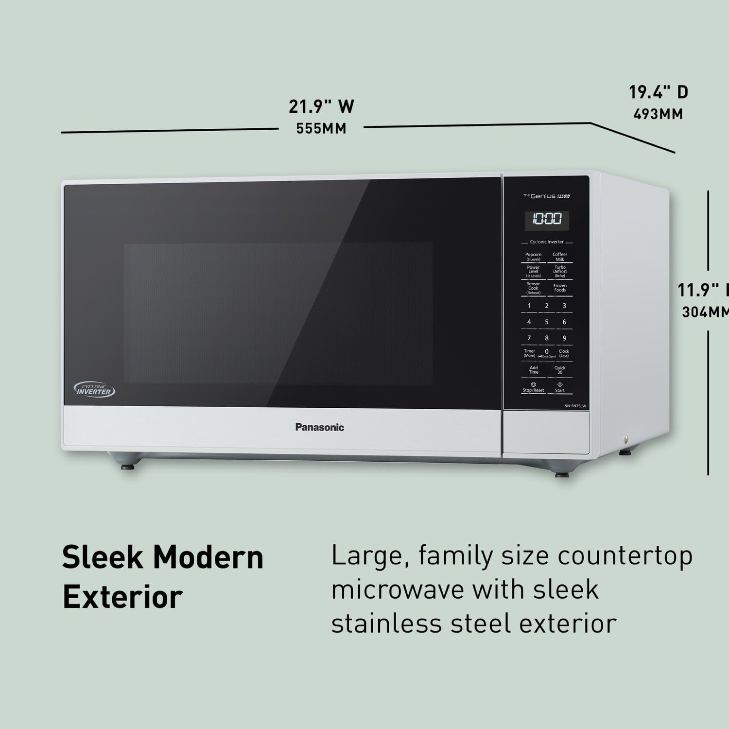 Amazon.com: Panasonic NN-SN75LW cu.ft Cyclonic Inverter Countertop