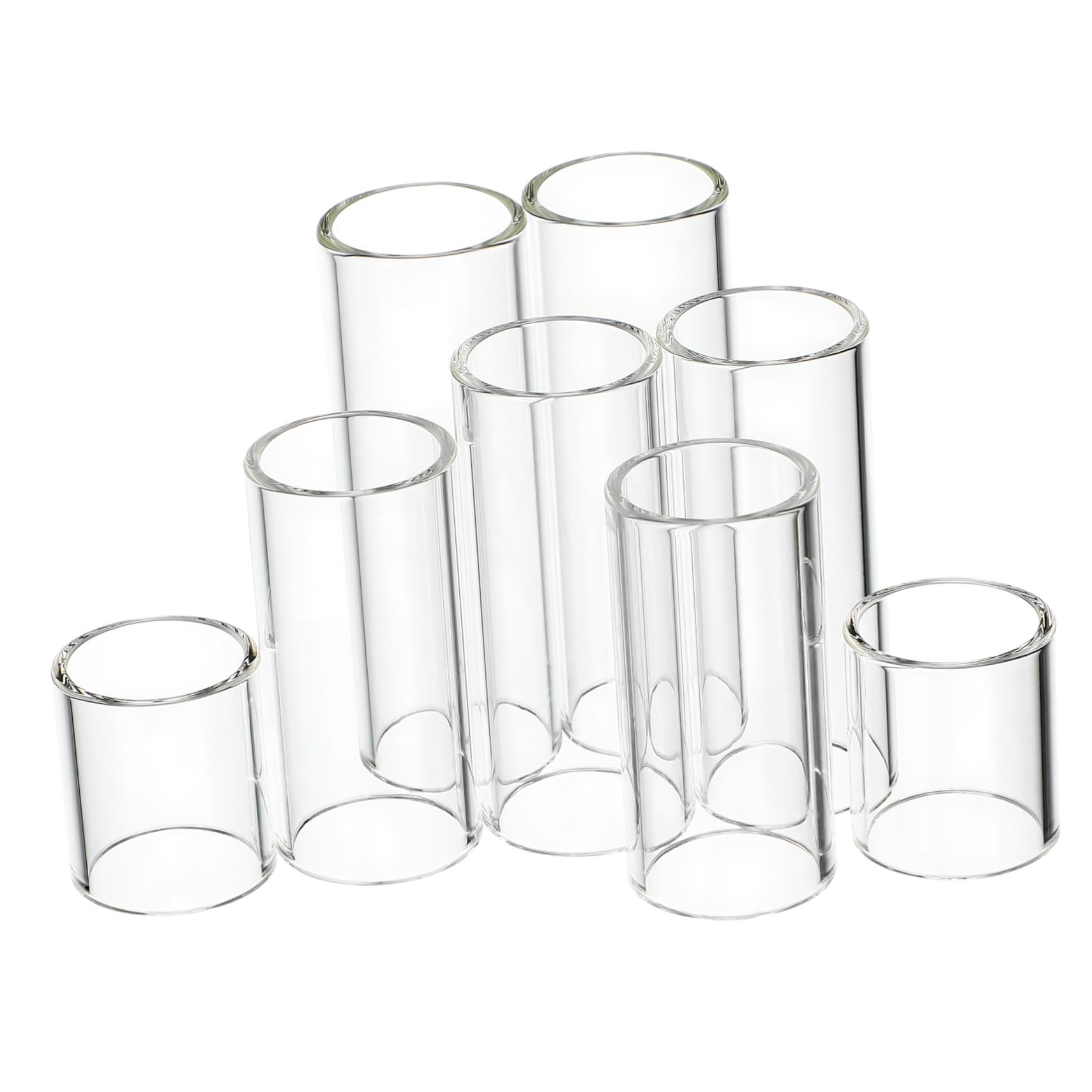 Holibanna 8Pcs Glass Guitar Slides Enhance Acoustic Electric Guitar Sound Versatile Finger Protectors for Musicians