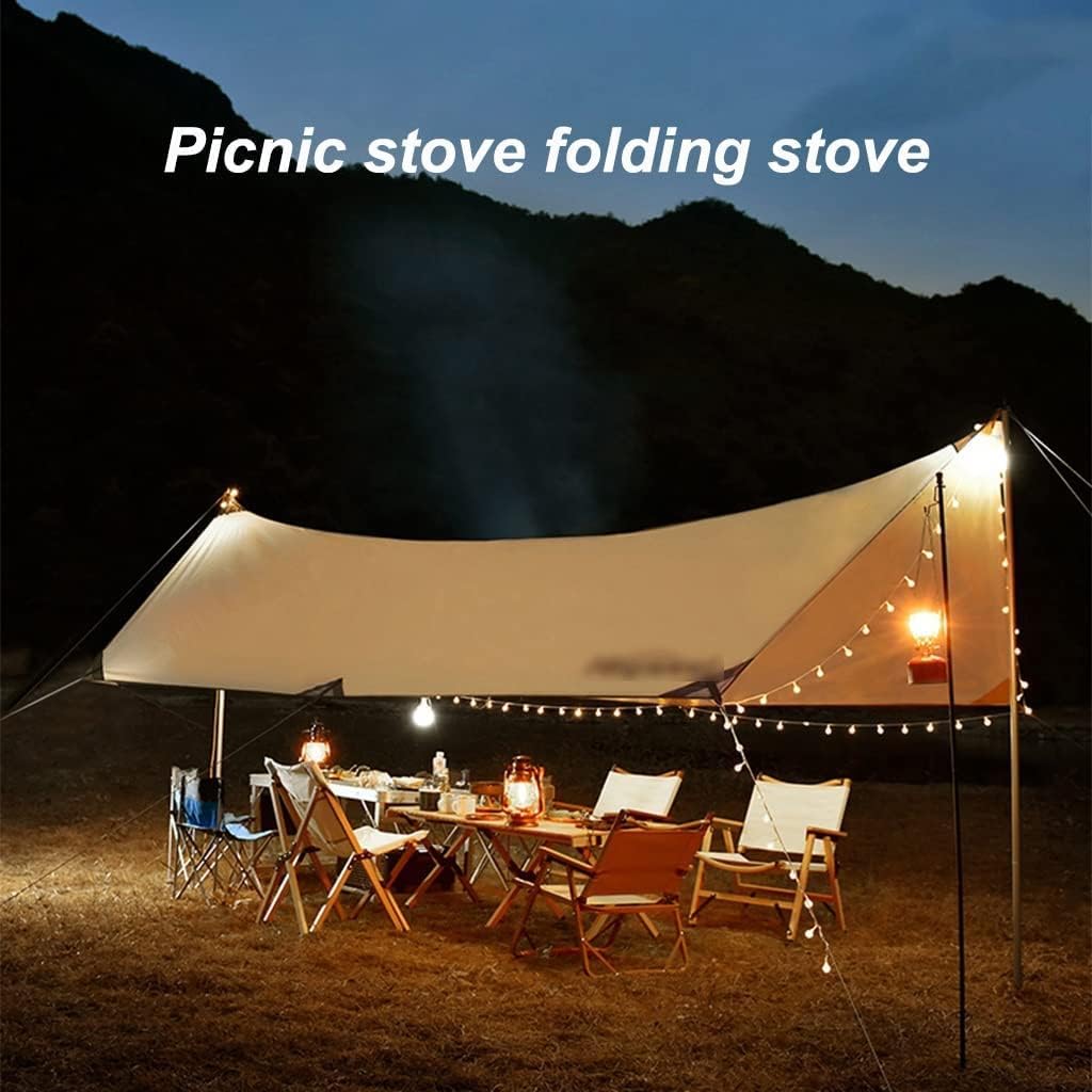 Wood Burning Stoves Wood Burning Camp Stove For Tent,outdoor Portable Folding Stainless Steel Stove,Kitchen Wood Stove Camping Folding Campfire Grill With Carrying Bag For Backpacking Hiking Travel