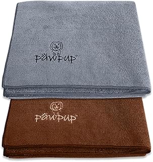 PAWPUP Dog Towel Super Absorbent 60x100cm Set of 2 Microfibre Pet Towel for Dogs Cats and other Pets