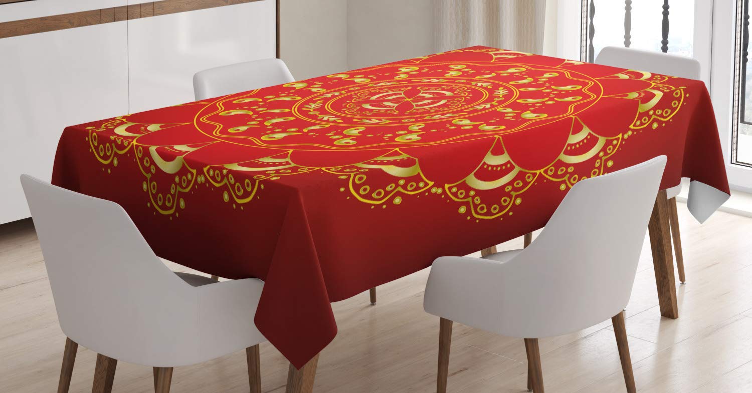 ABAKUHAUS Tovaglia Spaziale 140x200 Cm - Fantasia Navicella E Cartoon Spazio, Blu E Rosso - Impermeabile E Lavabile Per Esterni E Interni