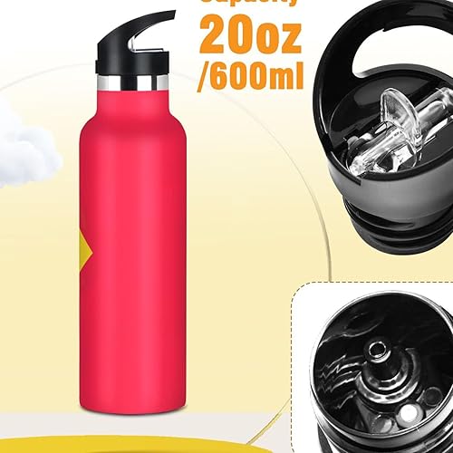 Miniatura 2 de Botella de agua para niños de 20 onzas, botella de agua aislada al vacío de acero inoxidable para viajes o escuela, sin BPA, File Timor Leste Flag